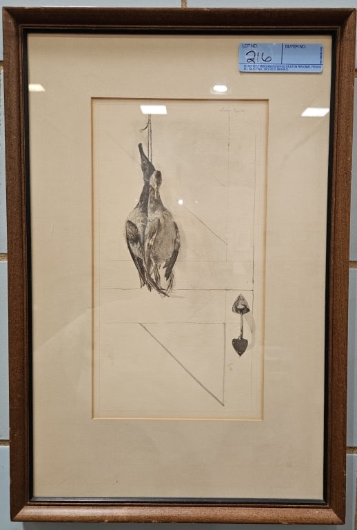 FRAMED DEAD MOUNT OF DUCKS PRINT (1 of 3)