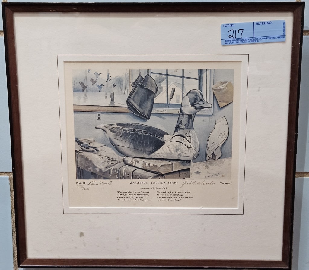 JACK SCHROEDER WARD BRO PRINT SIGNED LEM WARD (1 of 3)