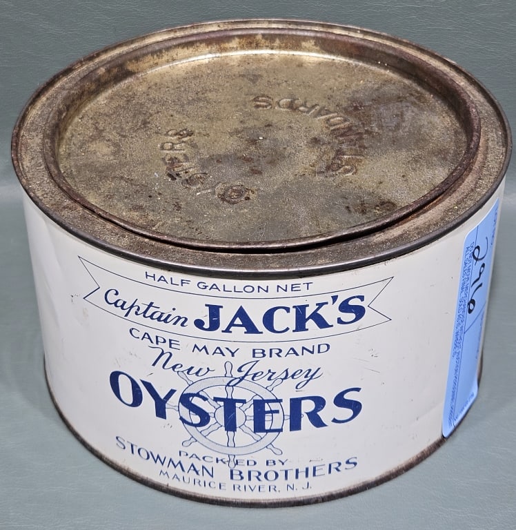 CAPT JACK 1/2 GALLON OYSTER CAN: ~
