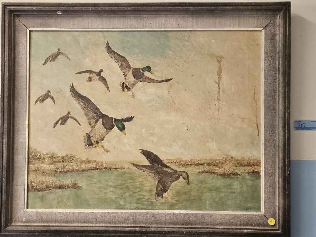 J SPENCER PAINTING OF MALLARD DUCKS (1 of 3)