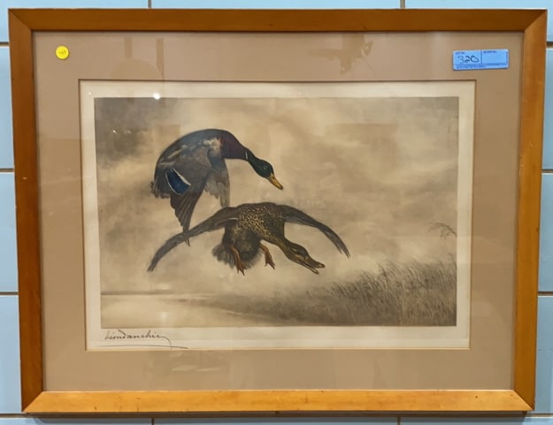 LEON DANCHIN FRAMED PRINT OF MALLARDS (1 of 5)