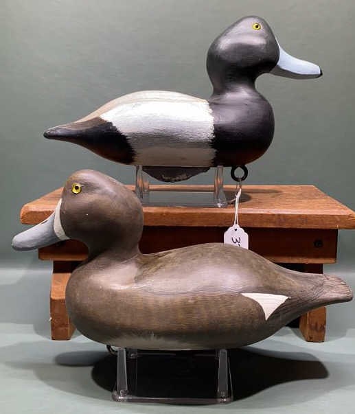PAIR OF R T BELL BLUEBILL DECOYS (1 of 5)