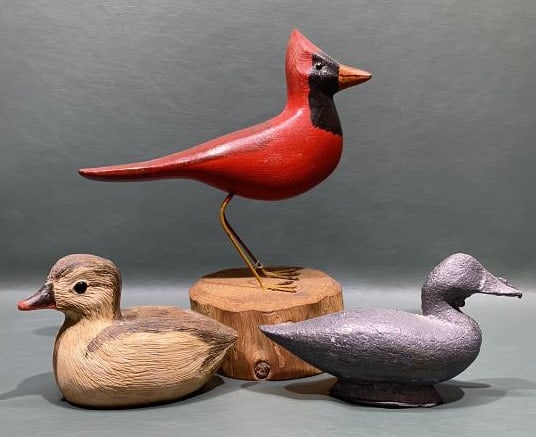 CARDINAL, LEAD DUCK, ROY BUHN WOOD DUCK LOT: 8" x 7?