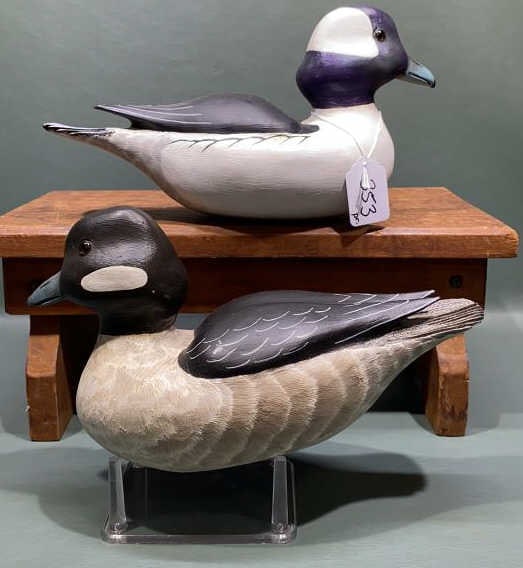 PAIR R T BELL BUFFLEHEAD W/ RAISED WINGS (1 of 4)
