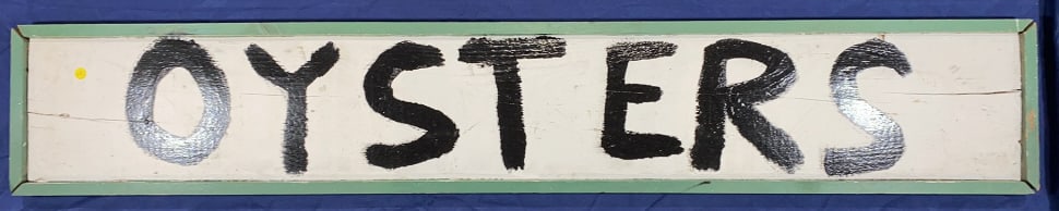5' 6" WOODEN OYSTER SIGN (1 of 4)