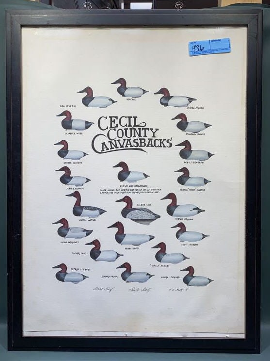 PAUL SHERTZ CECIL COUNTY CANVASBACK PRINT: ~