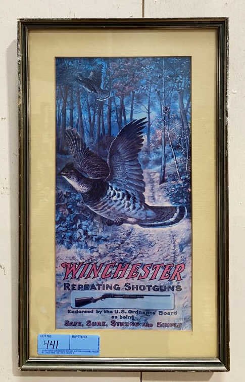 WINCHESTER REPEATING SHOT GUN PRINT: 18 3/4" x 11 1/4?