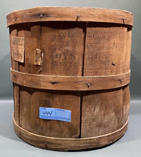 WOODEN OYSTER SHIPPING BASKET: 14" TALL X 15?