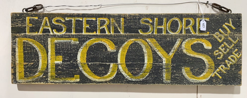 WOODEN EASTERN SHORE DECOY ADVERTISING SIGN (1 of 4)