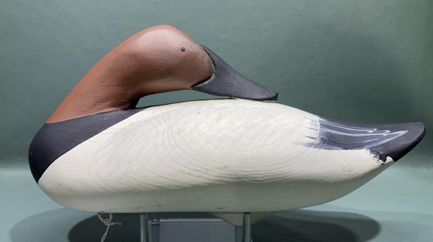 DAVE WALKER 1982 SLEEPING CANVASBACK: 13 1/2" LONG