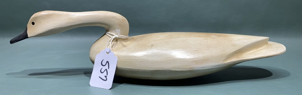 ROB DAILEY MINIATURE SWAN: 12 1/2" LONG