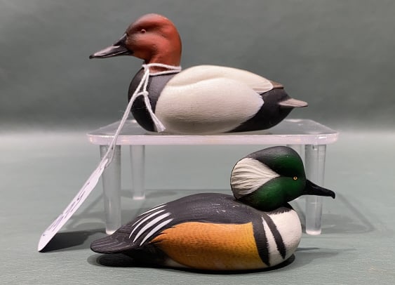 VICTOR PAROVAN MINI CANVASBACK & MERGANSER: 3 3/4" LONG