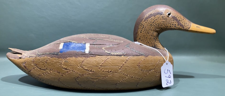 A FREY MALLARD HEN DECOY: ~