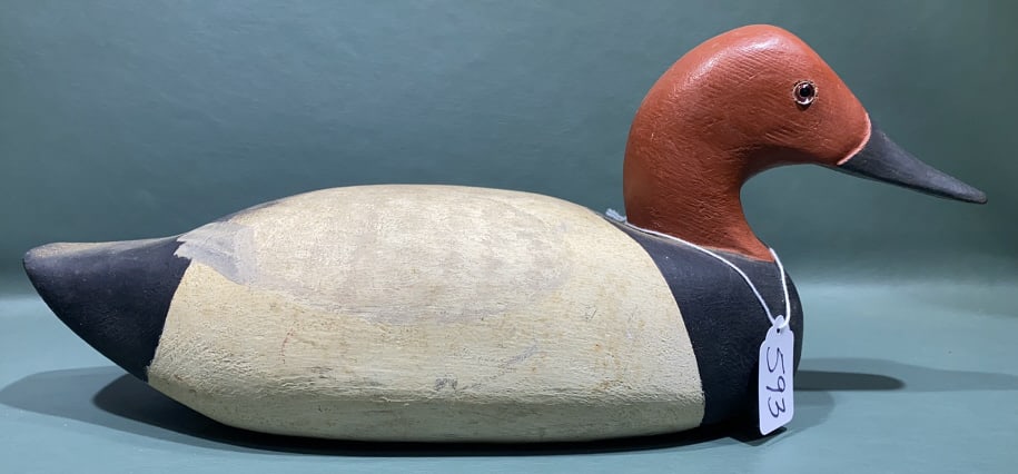 A FREY CANVASBACK DRAKE DECOY: ~