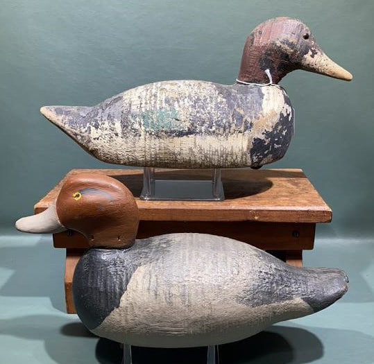 2 VINTAGE FACTORY DECOYS: ~