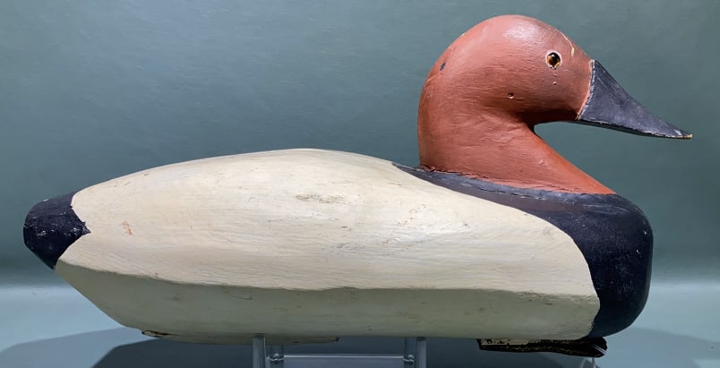 RALPH GYPE CANVASBACK DRAKE DECOY: ~