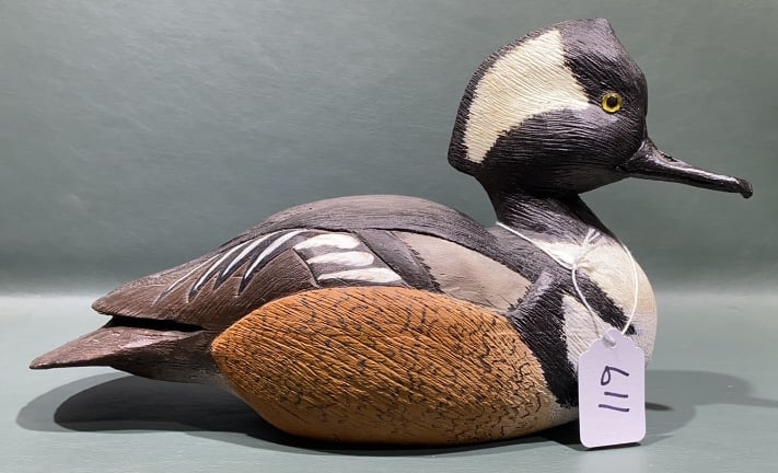 BUCK WALTERS DECORATIVE HOODED MERGANSER: ~
