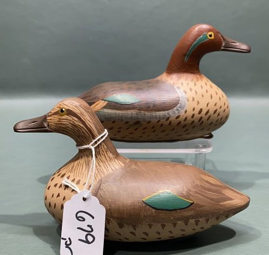 PAIR BOB LITZENBERG MINI GREEN-WINGED TEAL (1 of 5)