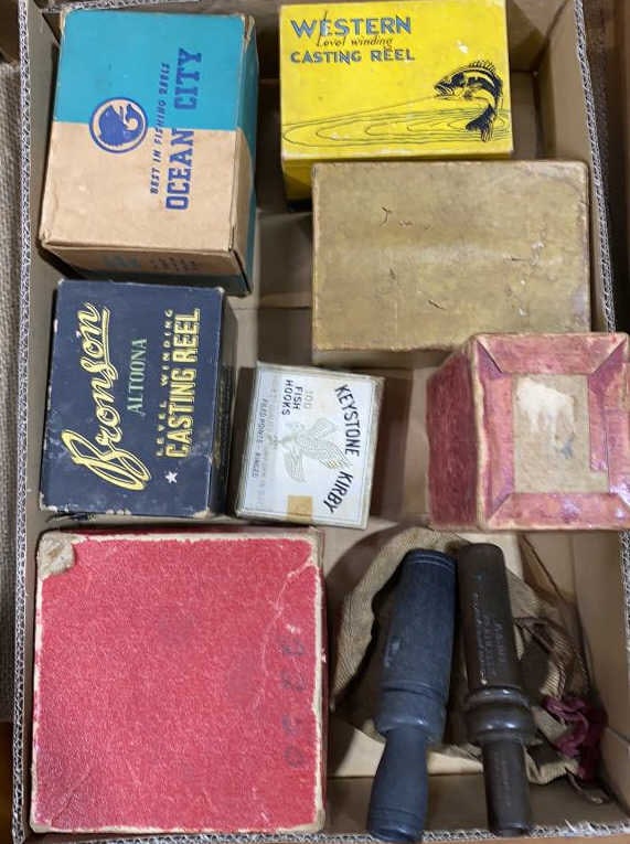 VINTAGE FISHING REEL BOXES & CALLS (1 of 6)