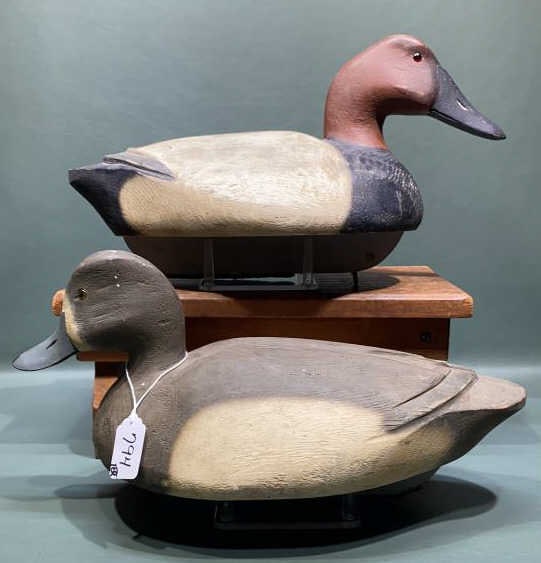 WORKING CANVASBACK & BLUE BILL DECOY (1 of 6)