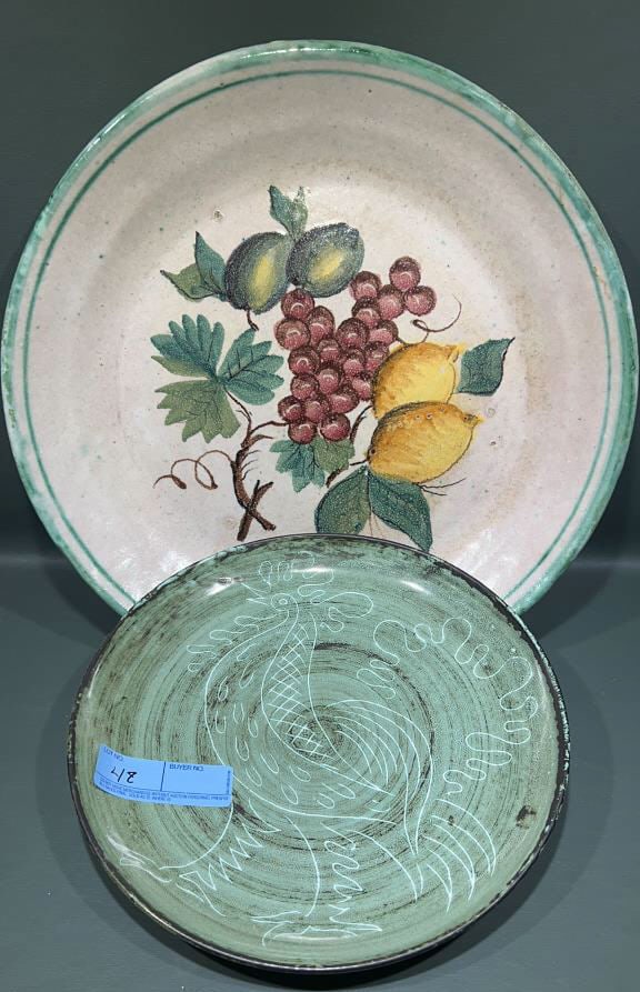 LARGE ITALIAN PLATER & ROOSTER CHARGER (1 of 5)
