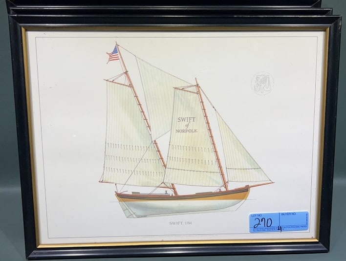3 FRAMED SAILING SHIP PRINTS & A PHOTO (1 of 5)