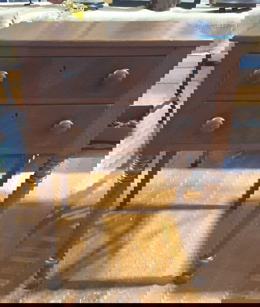 ANTIQUE MAHOGANY 2 DRAWER STAND (1 of 4)