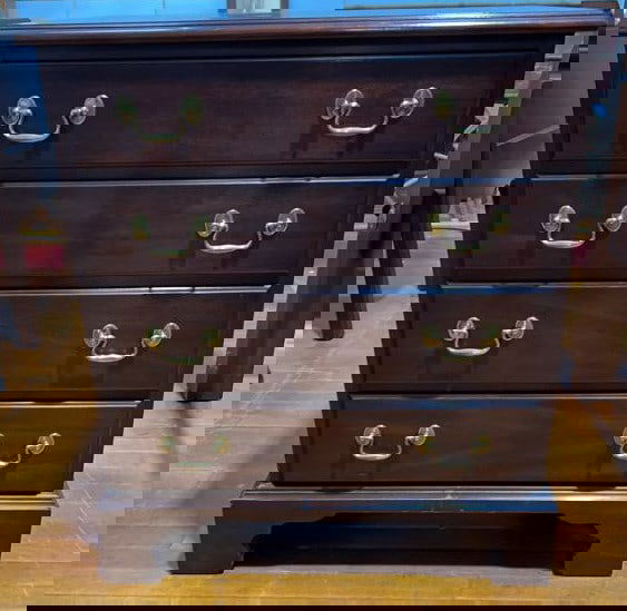 HENKEL HARRIS SOLID MAHOGANY 4 DRAWER CHEST (1 of 6)