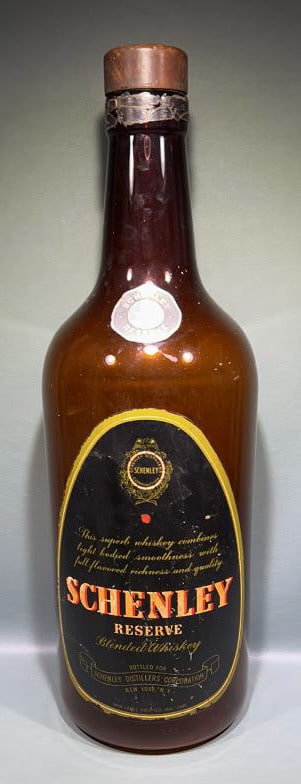 LARGE SCHENLEY RESERVE WHISKEY ADVERTING BOTTLE (1 of 6)