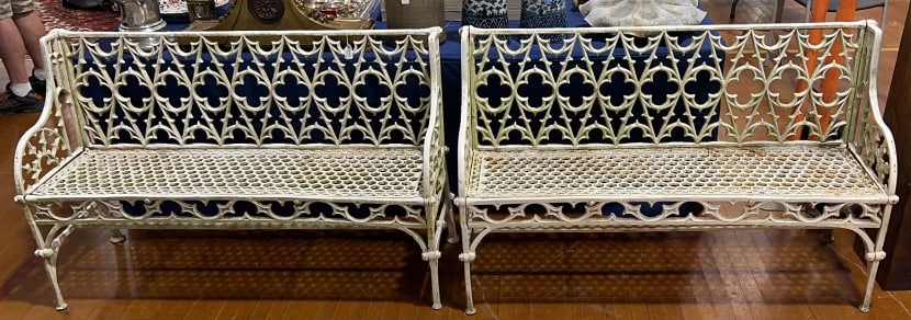 PR ANTIQUE CAST IRON FRENCH STYLE GARDEN BENCHES (1 of 7)