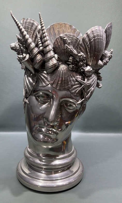 FIGURA PIERO PER ATENA PEWTER WINE COOLER: 19"