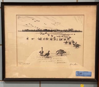 STANLEY STEARNS "WINTER WHEAT" FRAMED PRINT