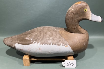 JESSIE URIE REDHEAD HEN DECOY IN OLD WORKING REPAI