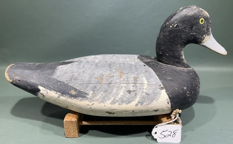 JESSIE URIE BLUEBILL DRAKE DECOY IN OLD WORKING RE