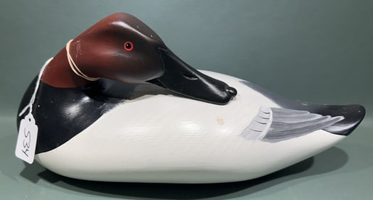 PATRICK VINCENTI SLEEPING CANVASBACK DECOY