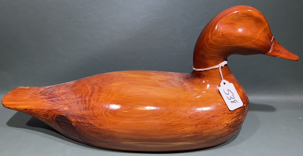 LEONARD BUCHMANN CANVASBACK DECOY: ~ 18" X 8-1/2"