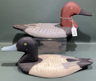 PR OF STAN WHITE WOODEN SINK BOX STYLE CANVASBACK