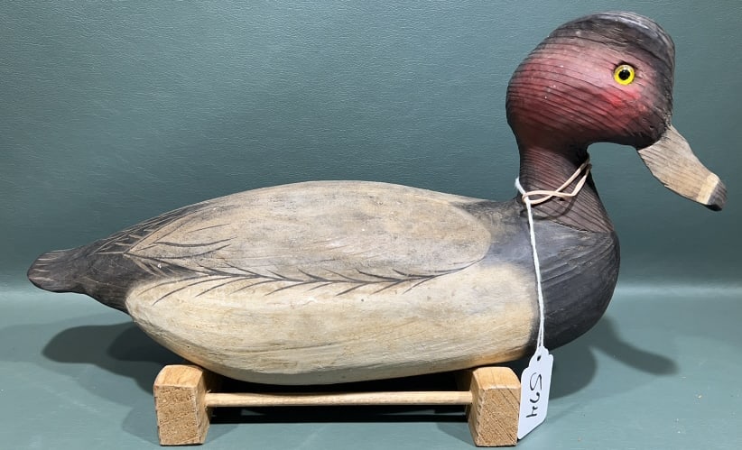 GALE SAVAGE REDHEAD DECOY: ~ 13-1/2" X 6-1/2"