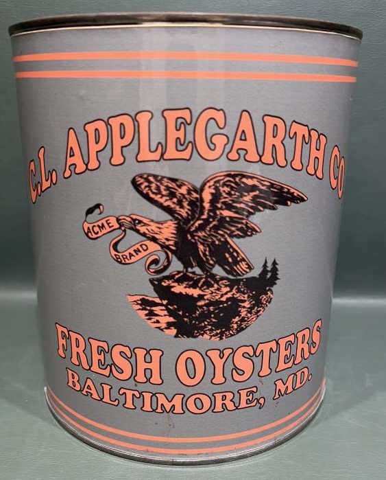 REPRODUCTION VINYL LABEL C. L. APPLEGARTH GALLON O: ~