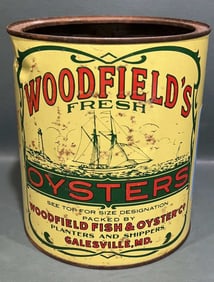 WOODFIELDS GALLON OYSTER CAN (NO LID)
