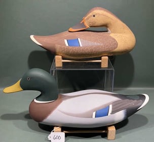PAIR OF BRIAN BODT MALLARDS W/ SLEEPING HEN