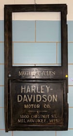 "HARLEY DAVIDSON" METAL & WOOD SIGN