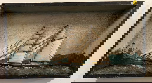 ANTIQUE SHIP'S DIORAMA