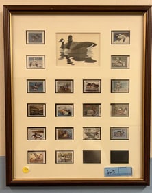 FRAMED COLLECTION OF DUCK STAMPS