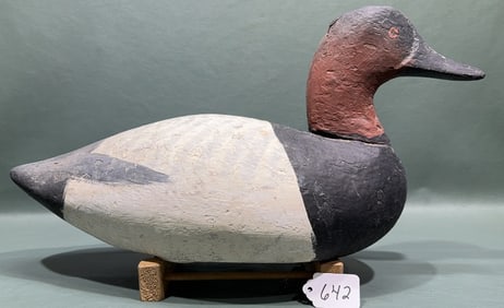 ROCK HALL CANVASBACK IN OLD WORKING REPAINT REHEAD