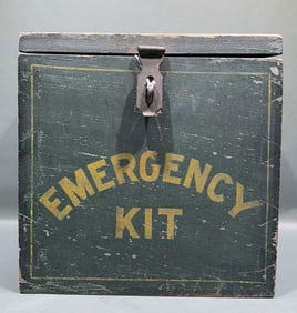 WOODEN EMERGENCY KIT BOX