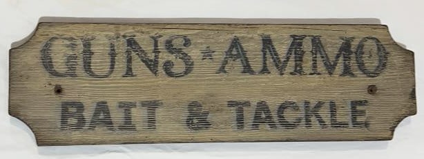 CONTEMPORARY GUNS, AMMO, & BAIT SIGN