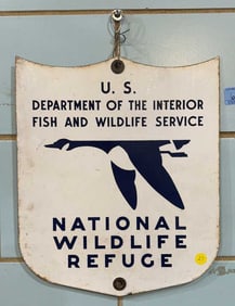 VINTAGE METAL NATIONAL WILDLIFE REFUGE SIGN