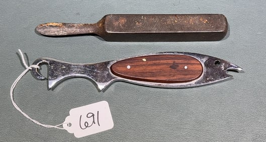 FISH CAN OPENER & IRON OYSTER KNIFE
