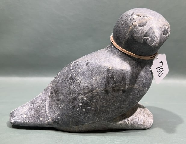 INUIT STONE CARVING OF A BIRD: ~ 8-1/2" X 6-1/2"